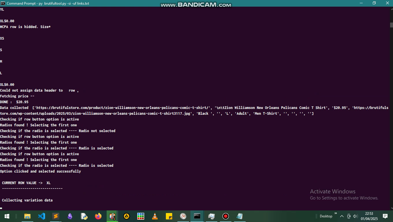 Screenshot of Brutiful store bot